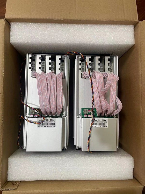 USED ANTMINER L3+ 504MH/S WITH PC POWER SUPPLY