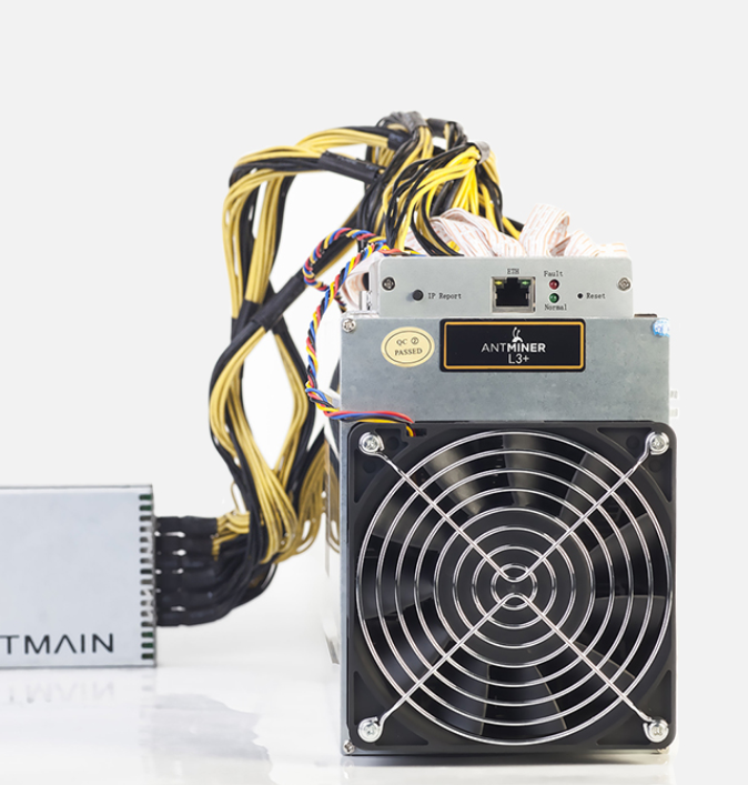 USED ANTMINER L3+ 504MH/S WITH PC POWER SUPPLY