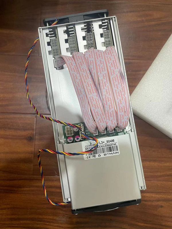 USED ANTMINER L3+ 504MH/S WITH PC POWER SUPPLY