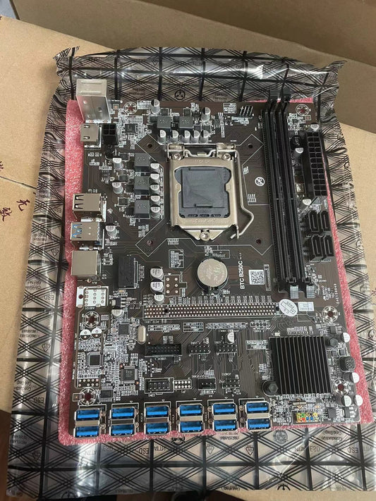 Good price 12 GPU Mining motherboard BTC_B250B 12P